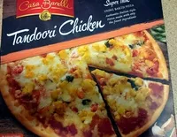 Sokerin määrä sisällä Casa Barelli Tandoori Chicken Super Thin Stone Baked Pizza