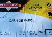 İçindeki şeker miktarı Caen de parol