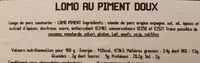 Suhkru kogus sees Lomo au piment doux