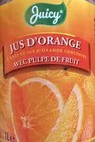 入っている砂糖の量 Jus d'orange