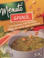 Sucre et nutriments contenus dans Menuto snack