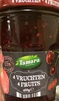 Cantidad de azúcar en Confiture extra 4 fruits rouges