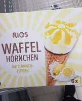 Suhkru kogus sees Waffelhörnchen Buttermilch Zitrone