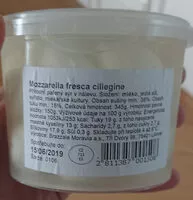 चीनी की मात्रा Mozzarella Fresca ciliegine