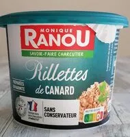 入っている砂糖の量 Rillettes de canard