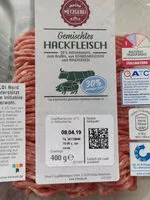 Suhkru kogus sees Gemischtes Hackfleisch  30 Prozent Weniger Fett