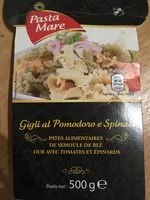 糖質や栄養素が Pasta mare