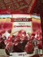 Suhkru kogus sees Cranberries, Getrocknet