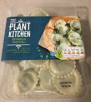 Sugar and nutrients in Marks spencer plant kitchen spinach ravioli