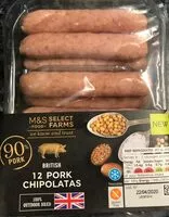 入っている砂糖の量 12 pork chipolatas