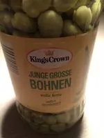 Zuckermenge drin Junge Große Bohnen