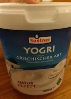 Sucre et nutriments contenus dans Sontner