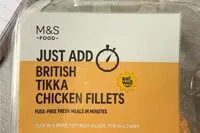 चीनी की मात्रा British tikka fillets