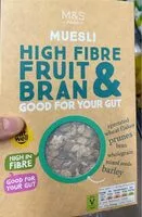 चीनी की मात्रा High fibre fruit amd bran museli