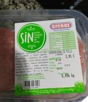 Suhkru kogus sees Hamburguesa de pollo