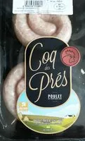 Quantité de sucre dans Chipolata de poulet bio COQ DES PRES