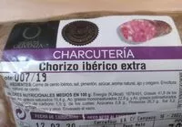 Cantidad de azúcar en Chorizo ibérico extra