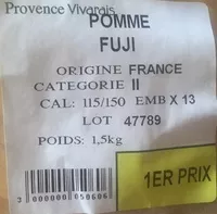 Suhkru kogus sees Pomme Fuji