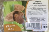 Sucre et nutriments contenus dans Fruit sec