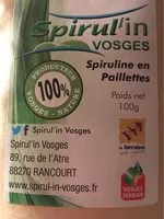 Sucre et nutriments contenus dans Spirul in vosges