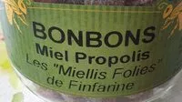 Sucre et nutriments contenus dans Les miellis folies de finfarine