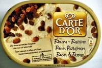 Cantidad de azúcar en Glace rhum-raisins