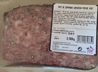入っている砂糖の量 Paté de campagne poivre vert