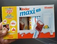 入っている砂糖の量 KINDER MAXI BARRE CHOCOLAT AU LAIT AVEC FOURRAGE AU LAIT 2x11 BARRES