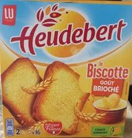 Sokerin määrä sisällä Biscotte gout brioche heudebert
