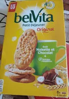 Amount of sugar in Belvita petit déjeuner goût noisette et chocolat