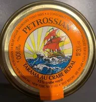 Quantité de sucre dans Tarama au crabe royal