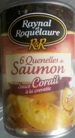 含糖量 6 Quenelles de Saumon, Sauce Corail à la crevette (aux Œufs frais)