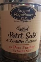 Sokerin määrä sisällä Petit salé aux lentilles