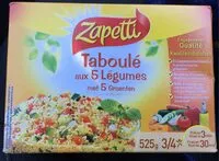 Jumlah gula yang masuk Taboulé aux 5 légumes