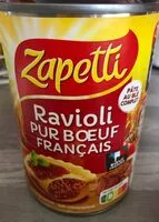 Sucre et nutriments contenus dans Zapetti