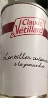 Quantité de sucre dans Lentilles cuisinees