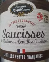 Zuckermenge drin Saucisses de Toulouse et lentilles cuisinées