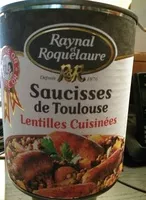 चीनी की मात्रा Saucisses de Toulouse aux Lentilles cuisinées