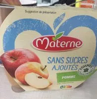 Jumlah gula yang masuk MATERNE Compotes Coupelles Pomme 4x100g