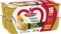 Sokerin määrä sisällä MATERNE Compotes Intense et Velouté Poire Vanille 16x97g Format Familial