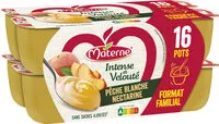 Sokerin määrä sisällä MATERNE Compotes Intense et Velouté Pêche Nectarine 16x97g Format Familial