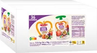 Quantité de sucre dans MATERNE Compote Gourdes Sans Sucres Ajoutés Graines Lin & Chia Pomme Pêche Passion 36x90g