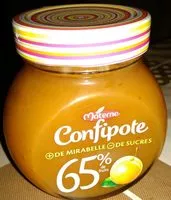 चीनी की मात्रा CONFIPOTE Confiture allégée en sucres Pot Mirabelle 350g