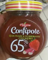 चीनी की मात्रा CONFIPOTE Confiture allégée en sucres Pot Fraise&Rhubarbe 350g