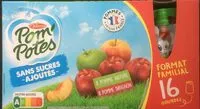 Jumlah gula yang masuk POM'POTES Compotes Gourdes Pomme, P. Brugn 16x90g Format Familial