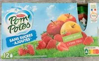 Jumlah gula yang masuk POM'POTES Compotes Gourdes Pomme, Pomme Fraise 12x90g
