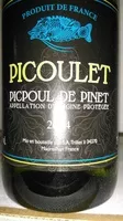 Suhkur ja toitained sees Picpoul de pinet