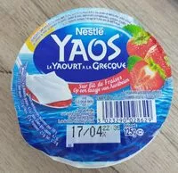 Quantité de sucre dans Yaos fraise