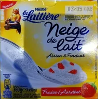 Sucre et nutriments contenus dans Neige de lait