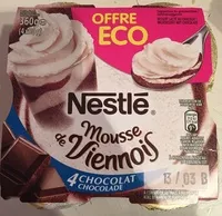 Jumlah gula yang masuk Le Viennois Mousse chocolat 4 x 90 g Offre Éco